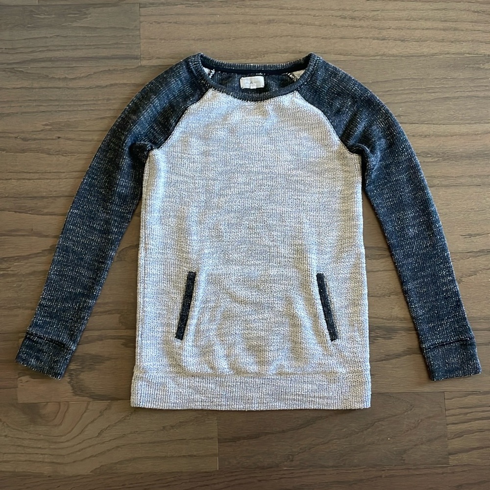 Lou and Grey Tweed Baseball Sweatshirt - Size XS